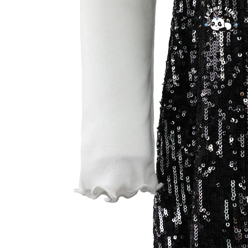 LEZONKIDS - Customizable Summer Wholesale Girls Sequin Dress Princess Kids Suspender Sequin Girl Dresses